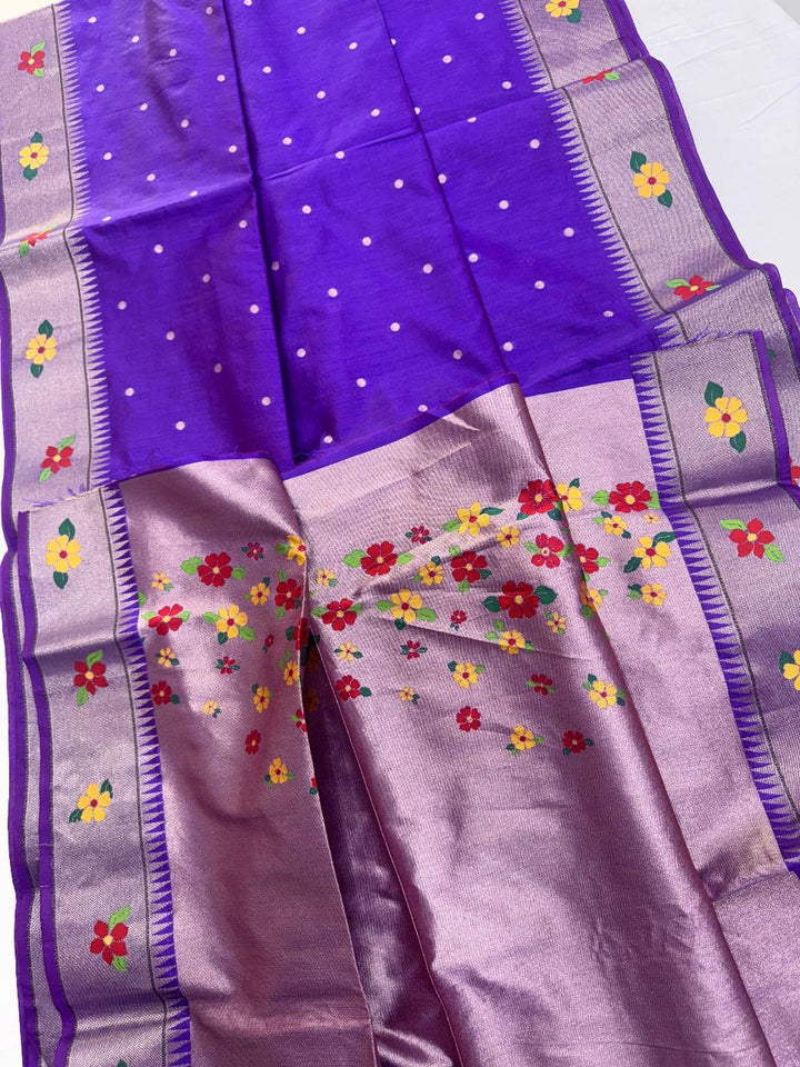 Vanya Kanti Paithani Style Tussar Silk Saree