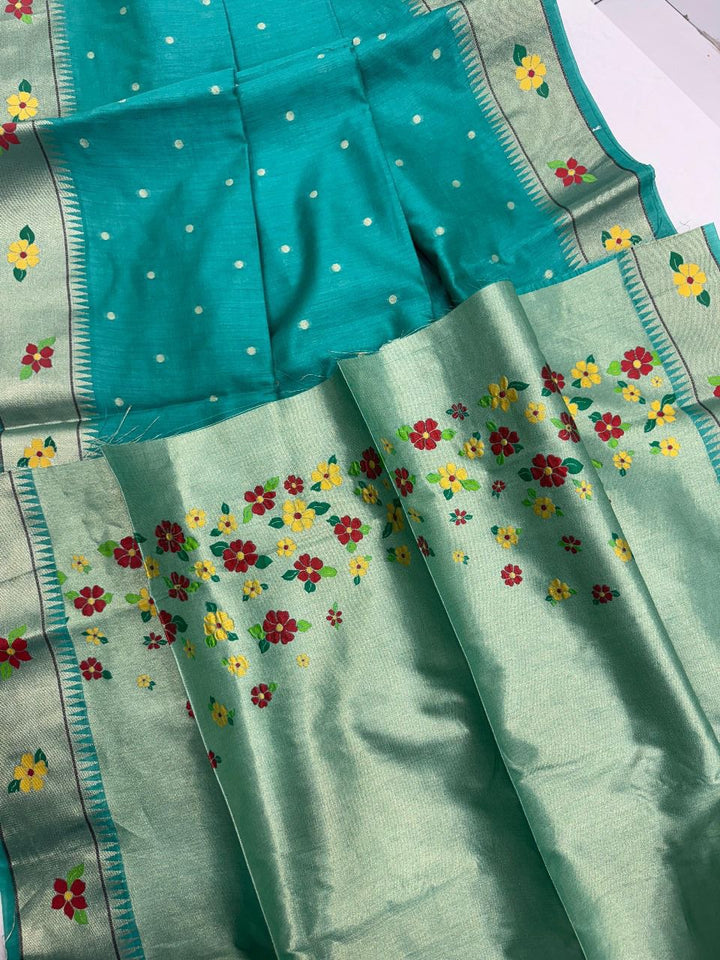 Vanya Kanti Paithani Style Tussar Silk Saree