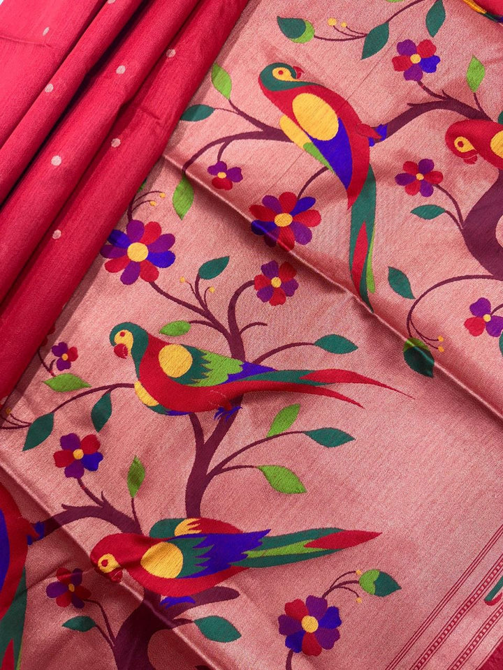 Vanya Kanti Paithani Style Tussar Silk Saree