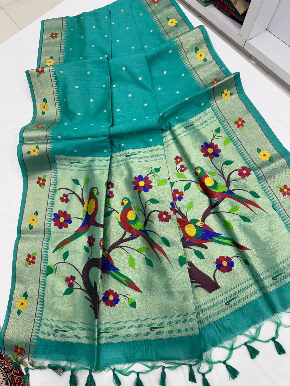 Vanya Kanti Paithani Style Tussar Silk Saree