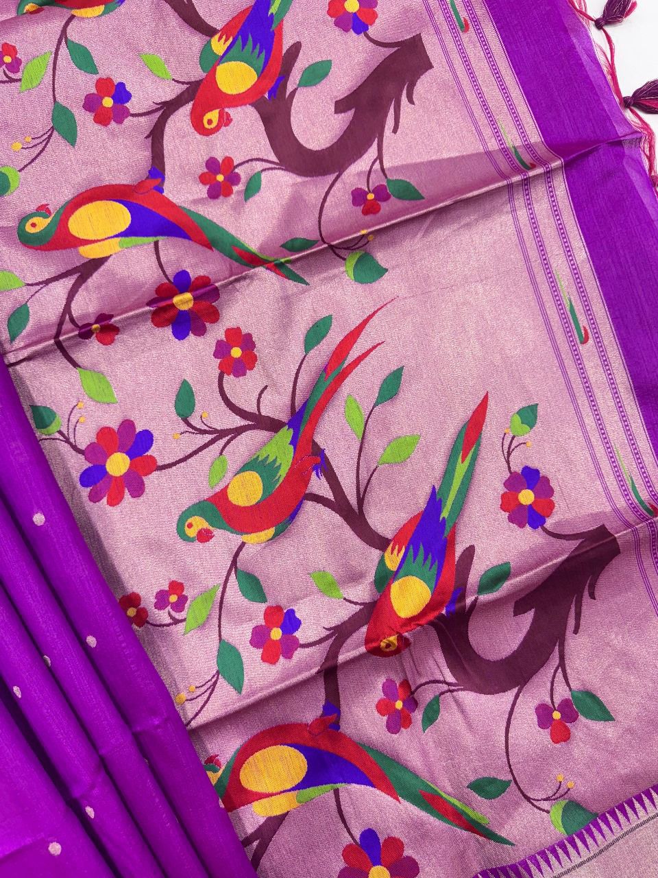 Vanya Kanti Paithani Style Tussar Silk Saree