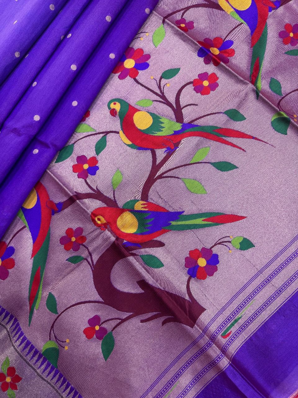 Vanya Kanti Paithani Style Tussar Silk Saree