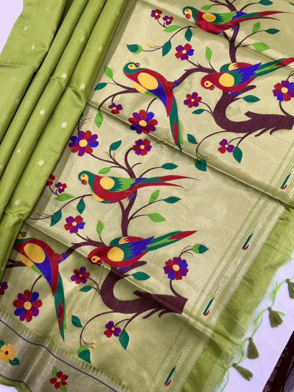 Vanya Kanti Paithani Style Tussar Silk Saree