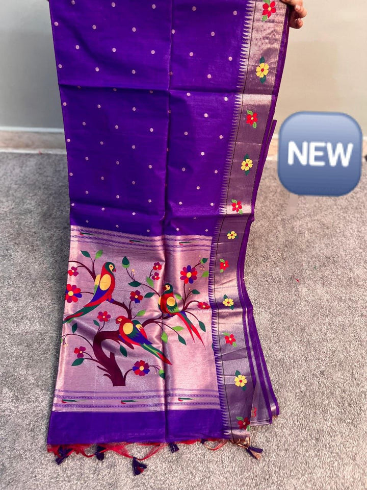 Vanya Kanti Paithani Style Tussar Silk Saree