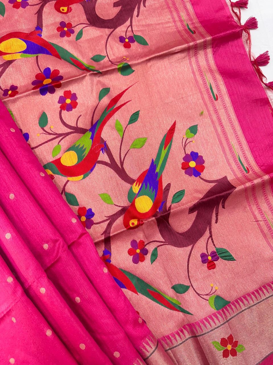 Vanya Kanti Paithani Style Tussar Silk Saree