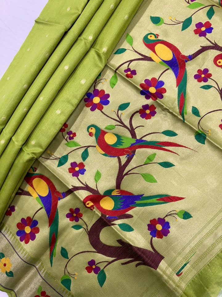 Vanya Kanti Paithani Style Tussar Silk Saree