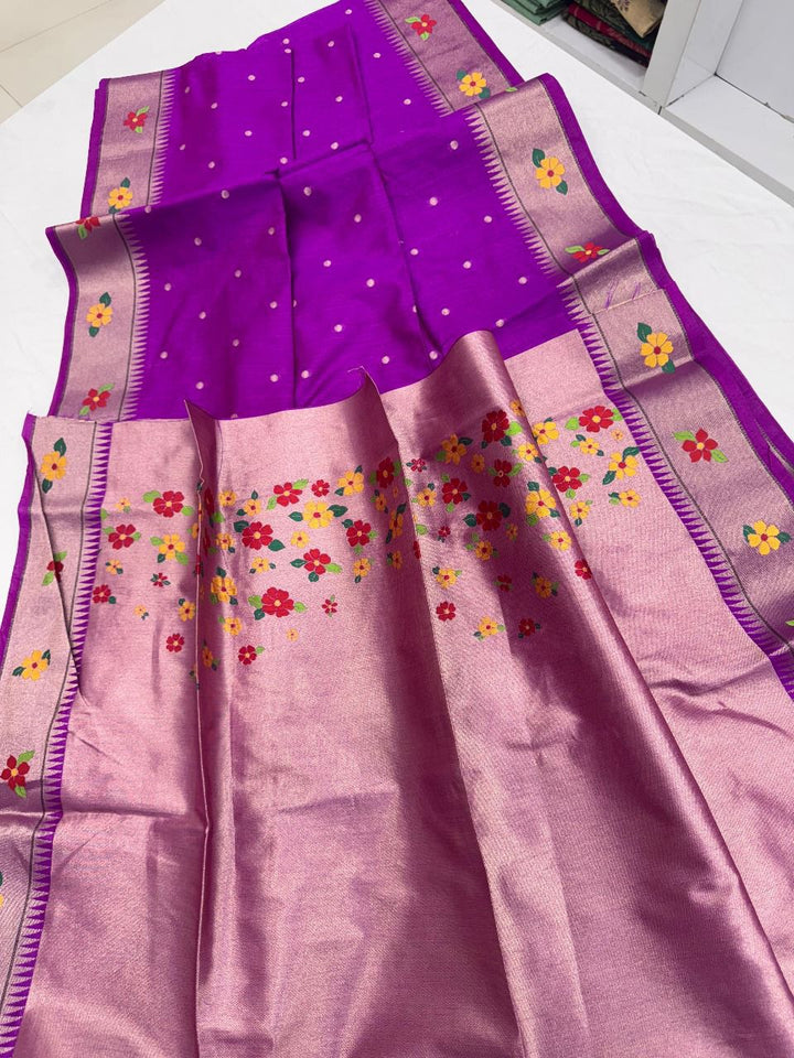 Vanya Kanti Paithani Style Tussar Silk Saree