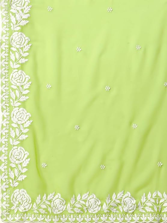 Love The Green Party Wear Georgette Saree