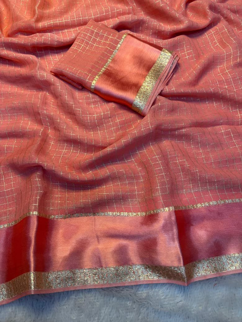 Forest Gleam Viscose Georgette Saree