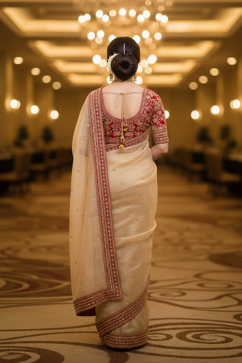 Luminara Designer Organza Silk Saree