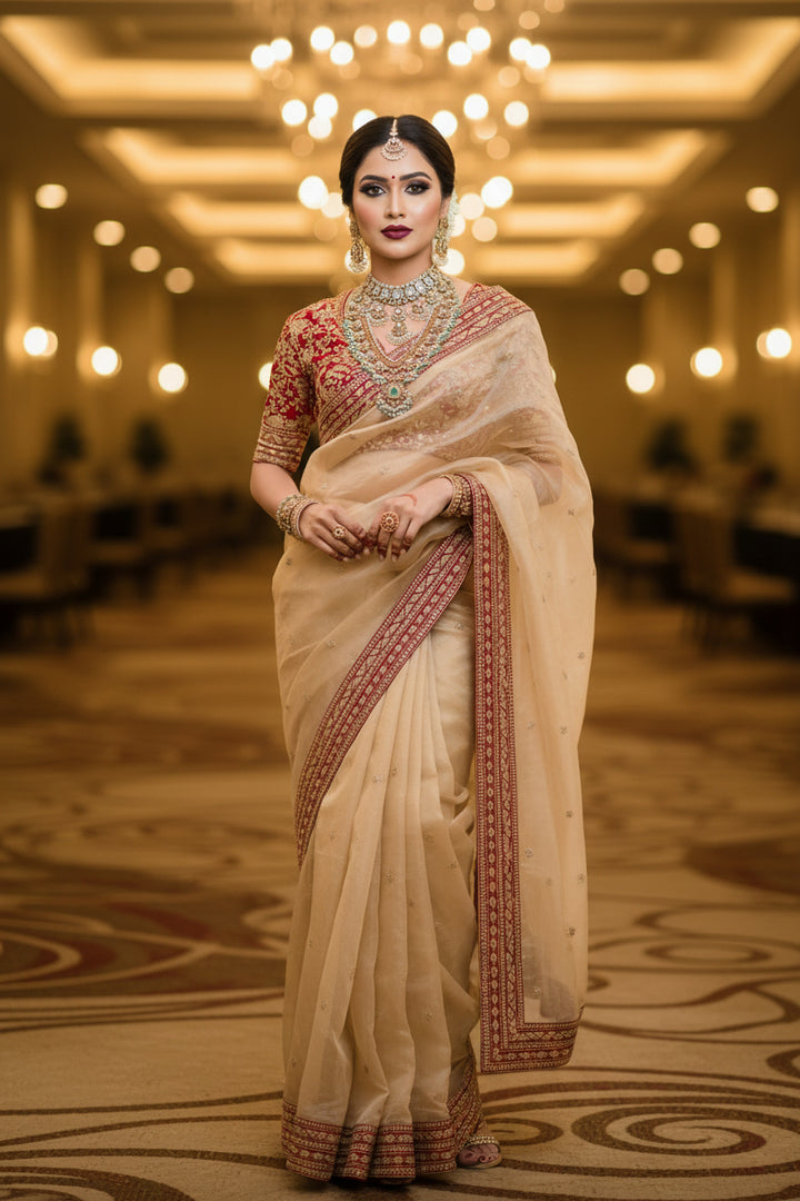 Luminara Designer Organza Silk Saree
