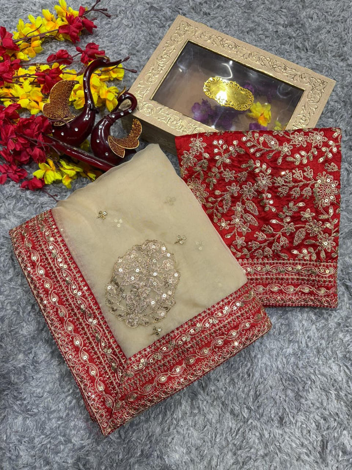 Luminara Designer Organza Silk Saree