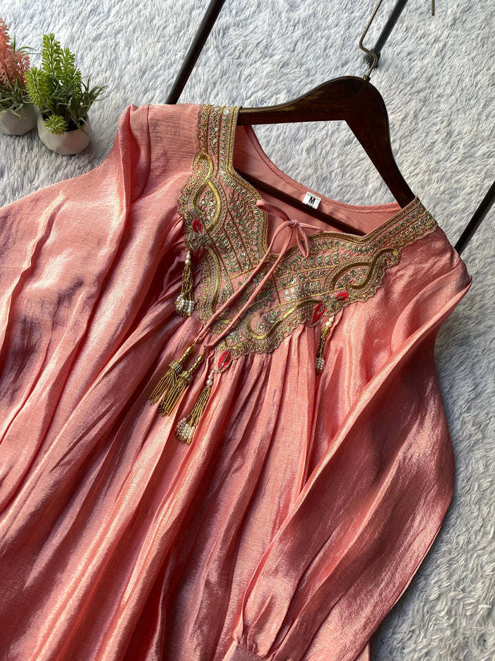 Root & Ray Fancy Silk Designer Sharara Kurti Set