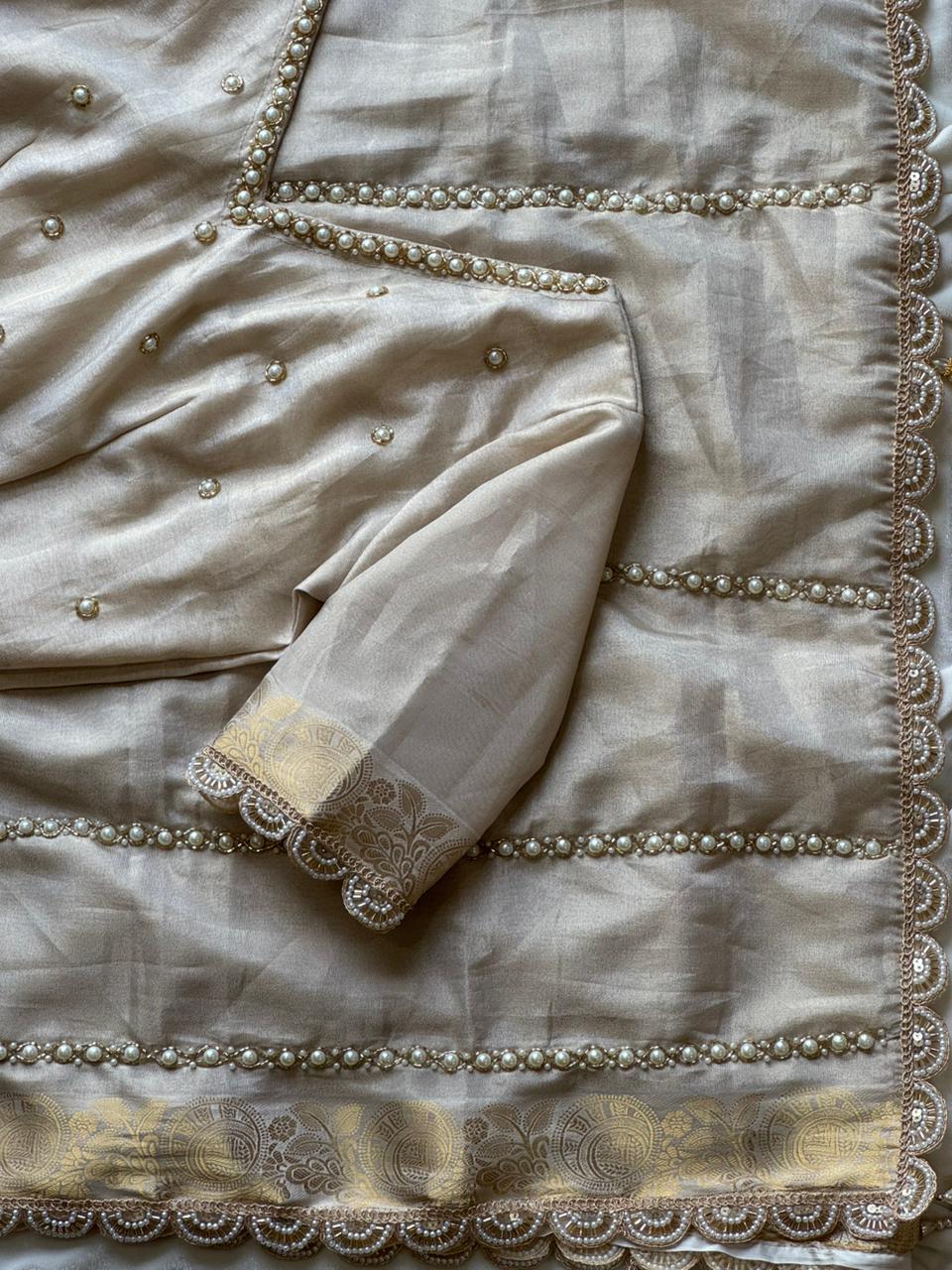 Quiet Devotion Partywear Tissue Silk Saree