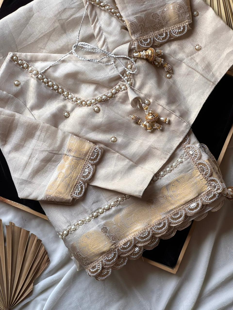 Quiet Devotion Partywear Tissue Silk Saree