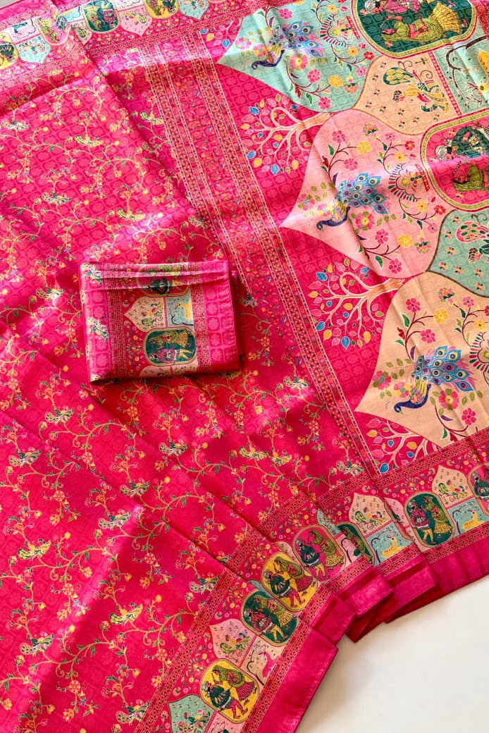 Veiled Affection Party Wear Fancy Silk Saree