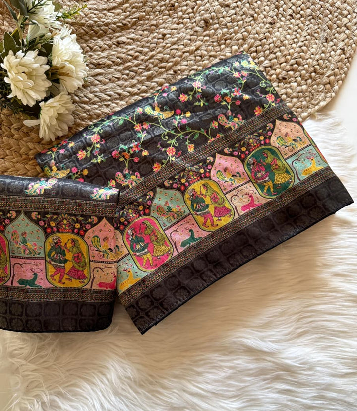 Veiled Affection Party Wear Fancy Silk Saree