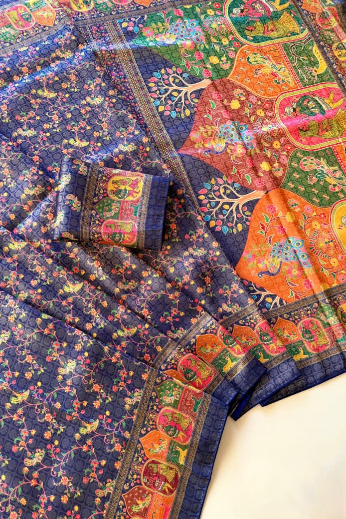 Veiled Affection Party Wear Fancy Silk Saree