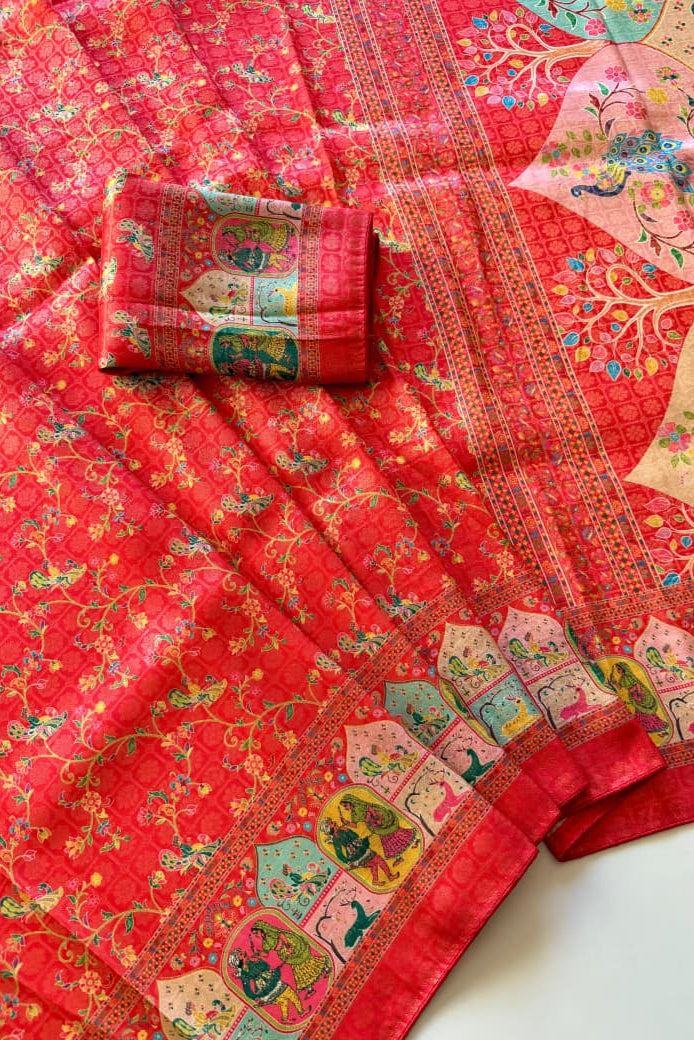 Veiled Affection Party Wear Fancy Silk Saree