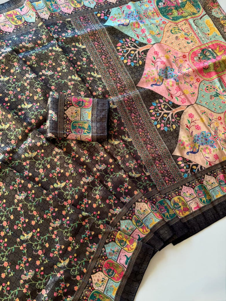 Veiled Affection Party Wear Fancy Silk Saree