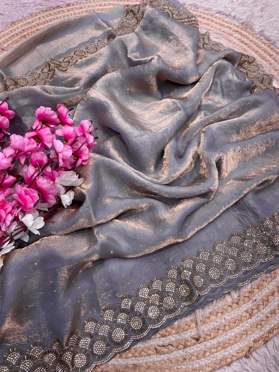 Grace Bloom Designer Space Silk Saree