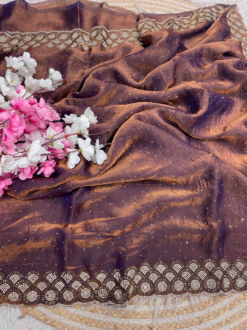 Grace Bloom Designer Space Silk Saree