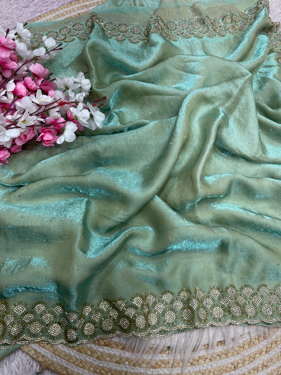 Grace Bloom Designer Space Silk Saree