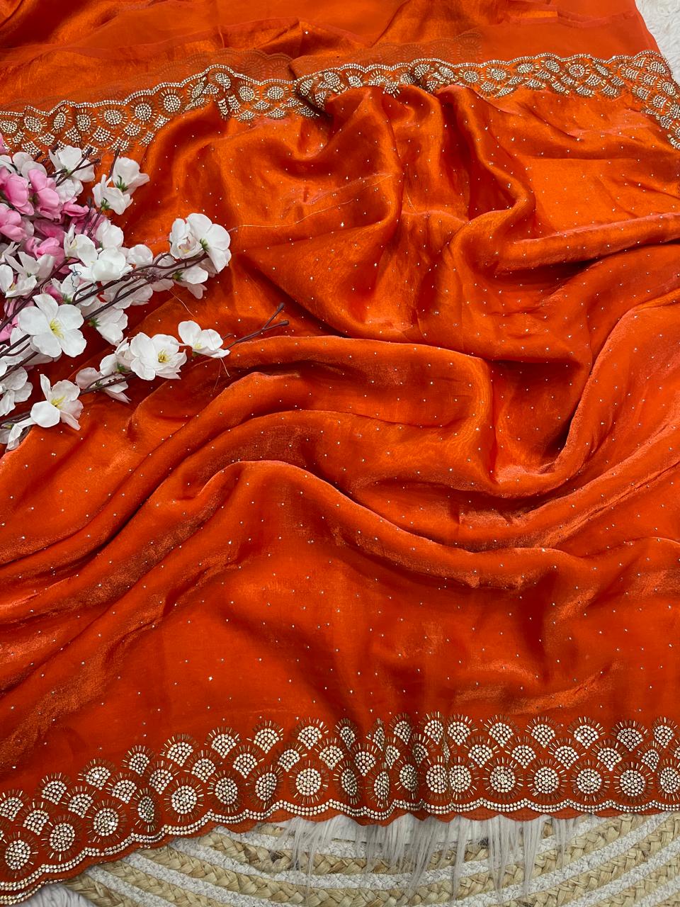 Grace Bloom Designer Space Silk Saree