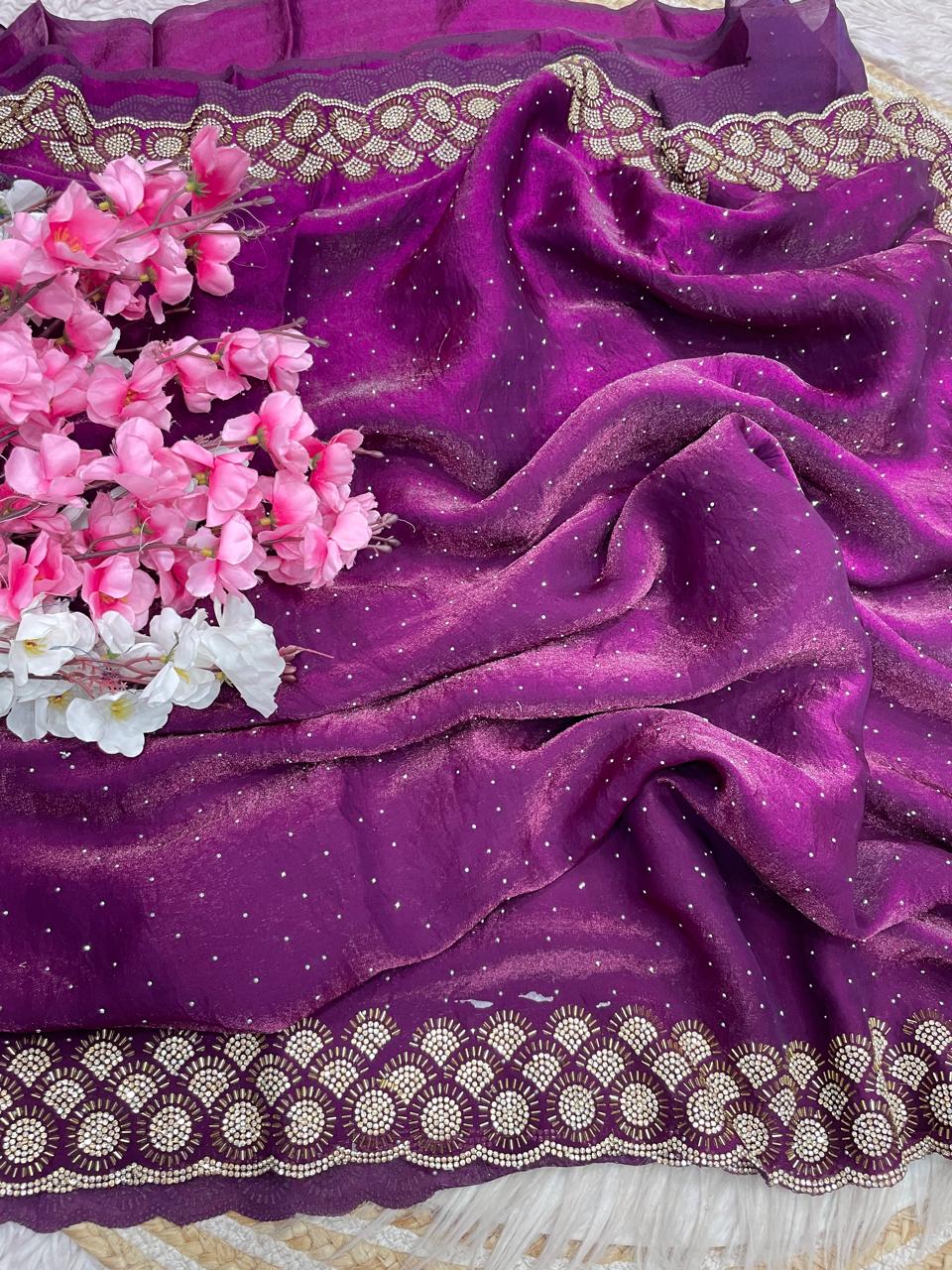 Grace Bloom Designer Space Silk Saree