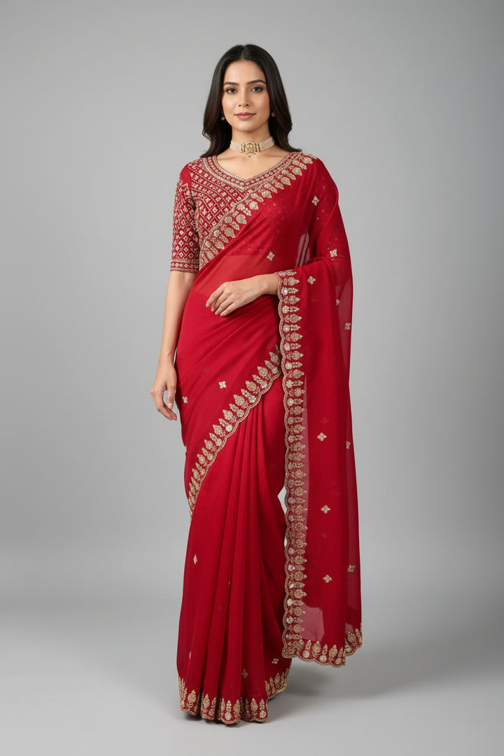Illume Art Fancy Partywear Silk Saree