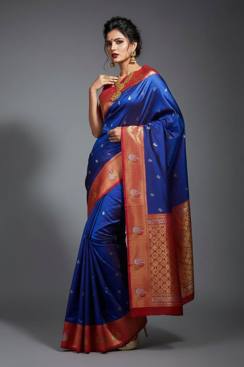 Whispered Love Designer Banarasi Soft Silk Saree