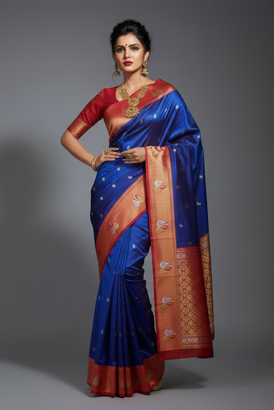 Whispered Love Designer Banarasi Soft Silk Saree