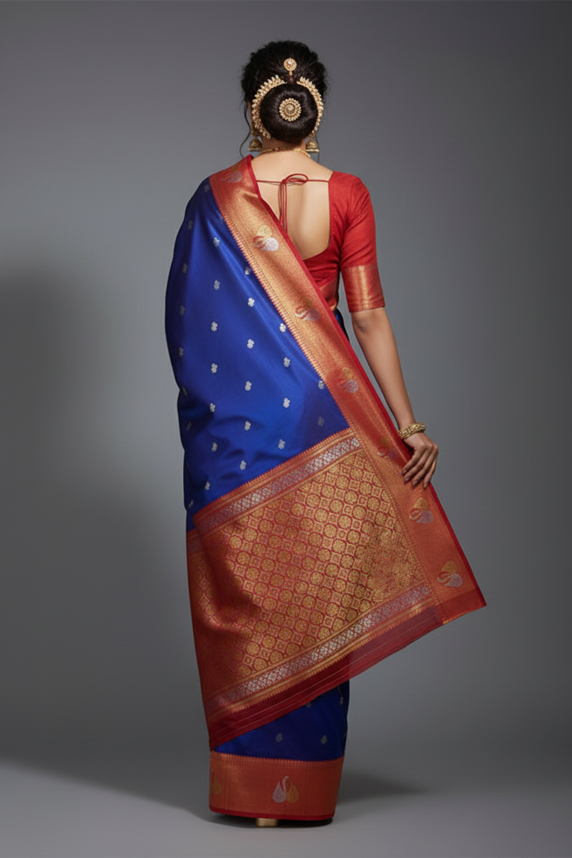 Whispered Love Designer Banarasi Soft Silk Saree