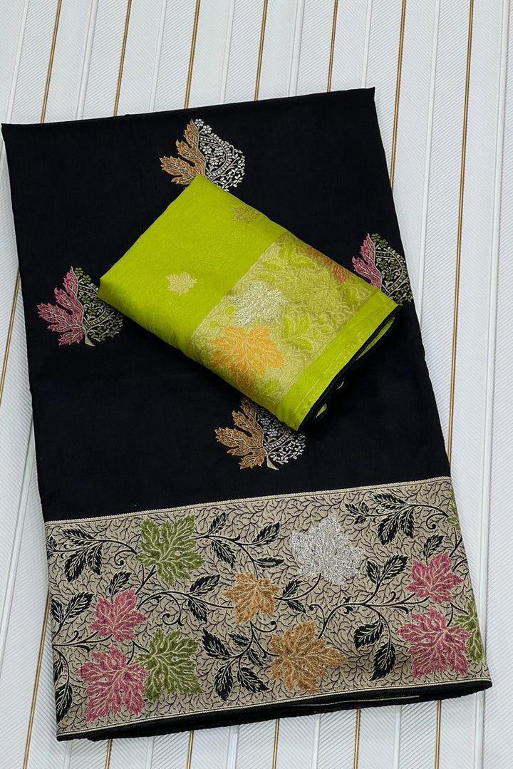 SurSanjh Designer Dola Silk Saree