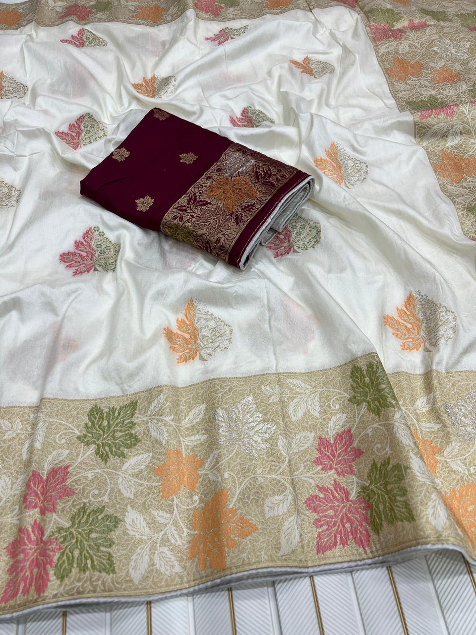 SurSanjh Designer Dola Silk Saree