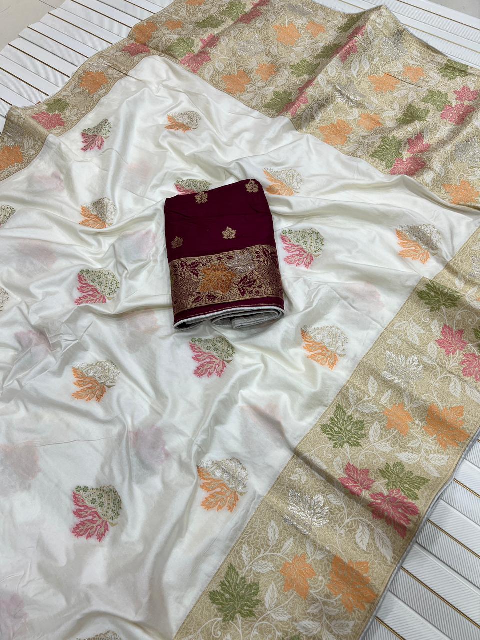 SurSanjh Designer Dola Silk Saree