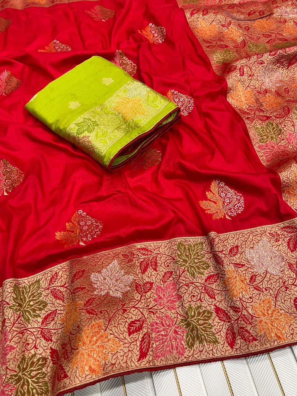 SurSanjh Designer Dola Silk Saree