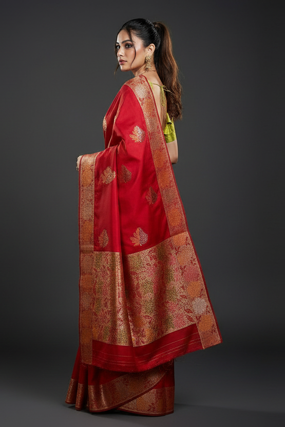 SurSanjh Designer Dola Silk Saree