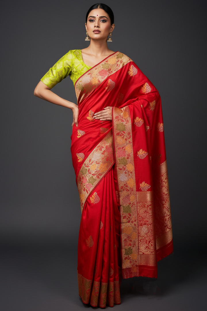 SurSanjh Designer Dola Silk Saree