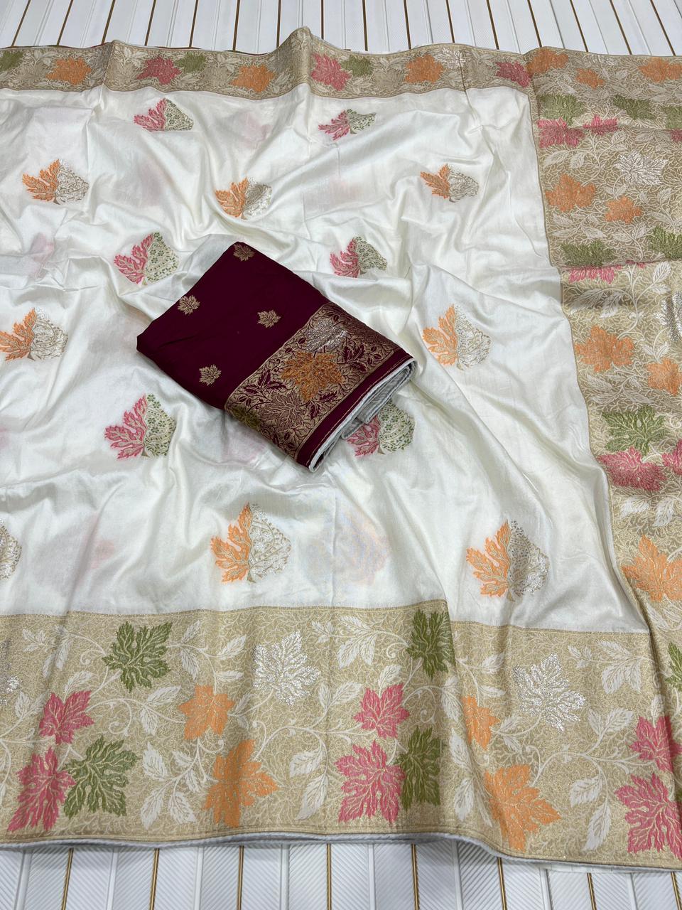 SurSanjh Designer Dola Silk Saree