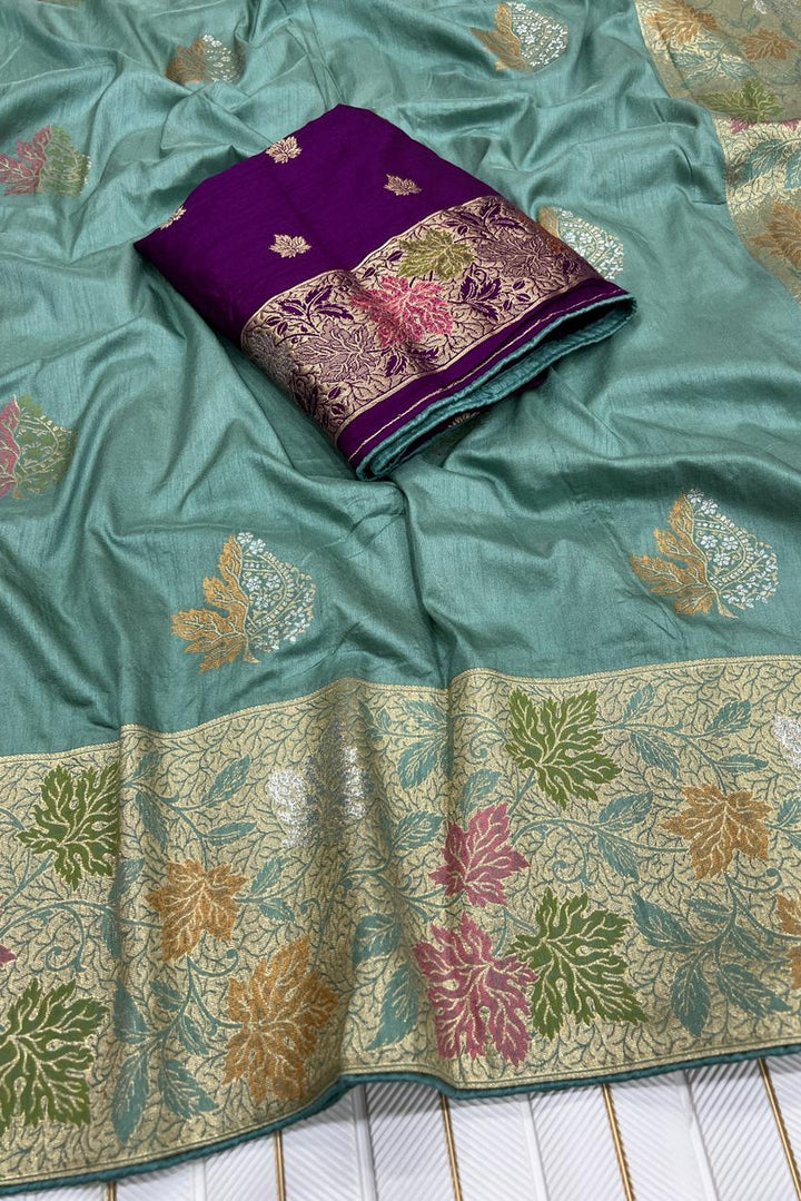 SurSanjh Designer Dola Silk Saree