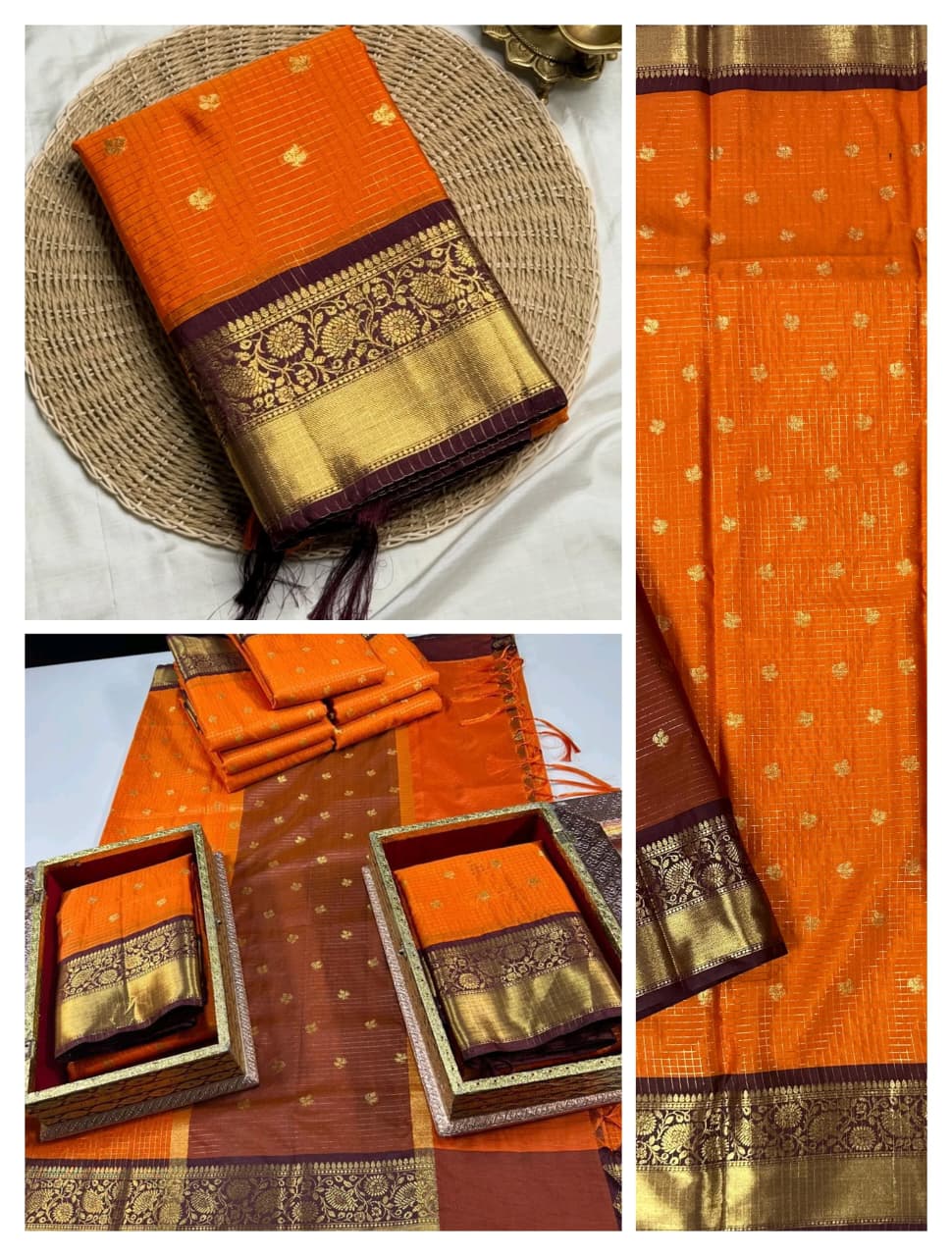 Silkway Glow Designer Katan Silk Saree