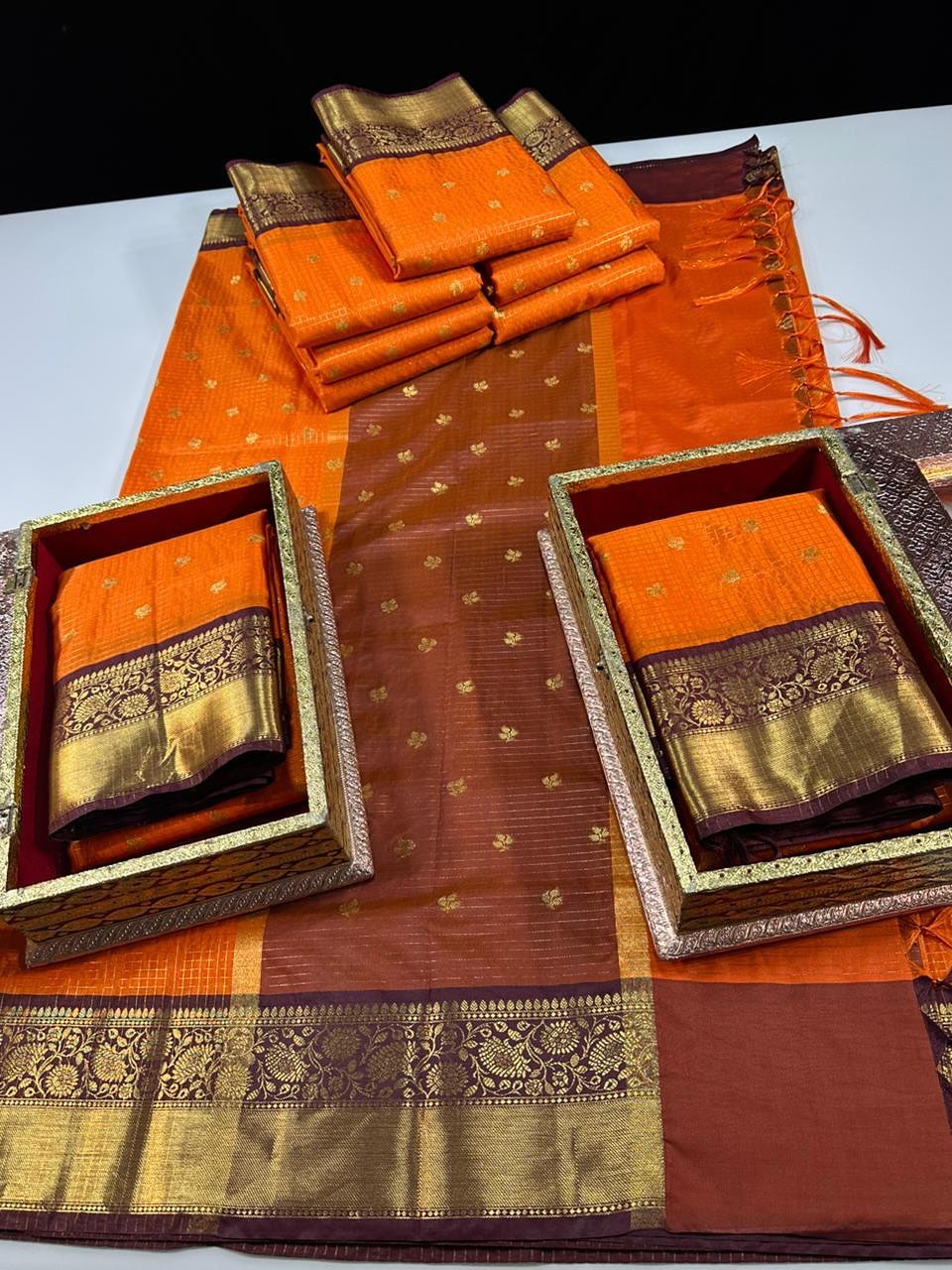 Silkway Glow Designer Katan Silk Saree