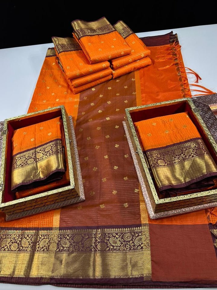 Silkway Glow Designer Katan Silk Saree