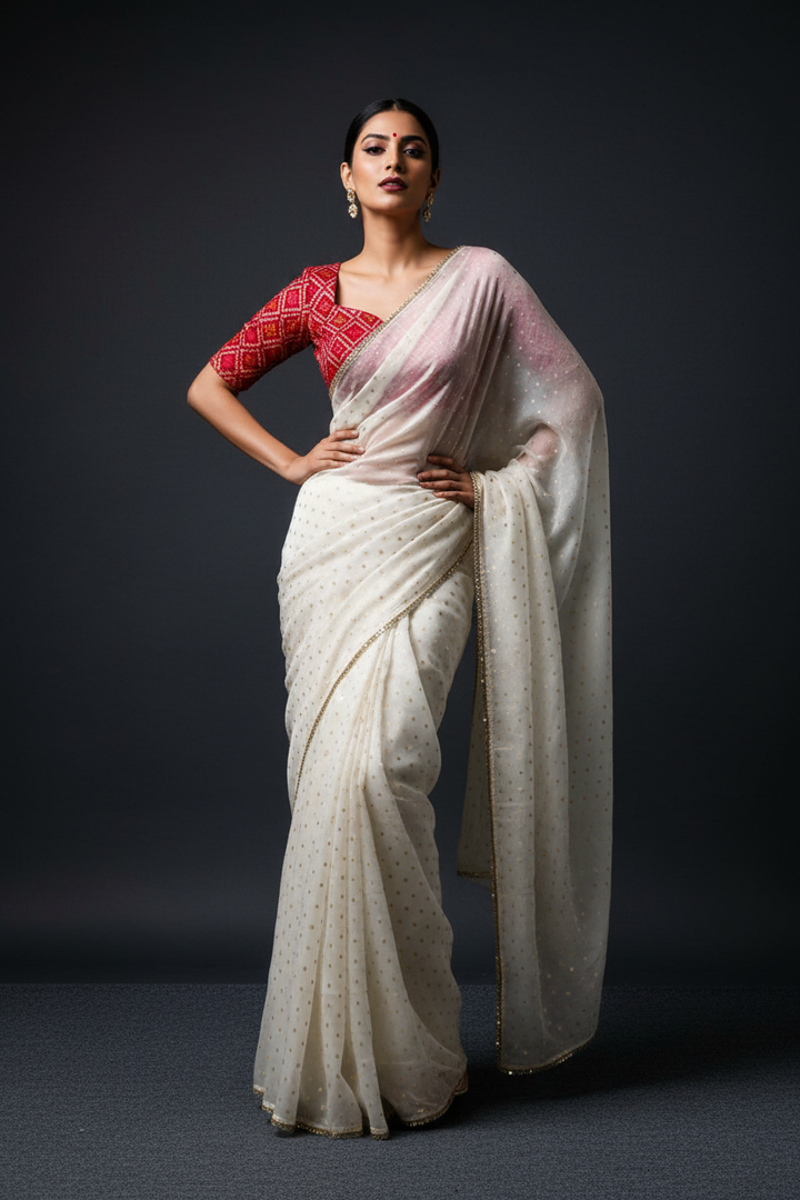 KritiMehfil Fancy Chiffon Organza Silk Saree