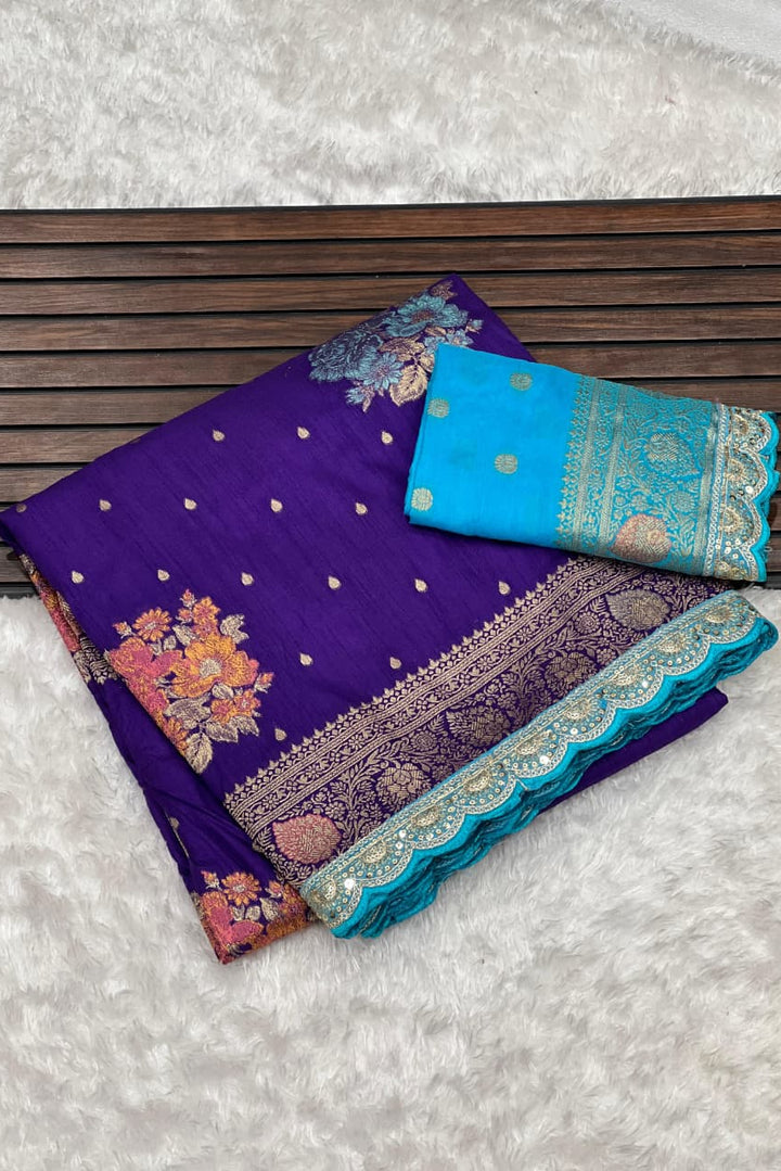 SwarNazakat Designer Dola Silk Saree