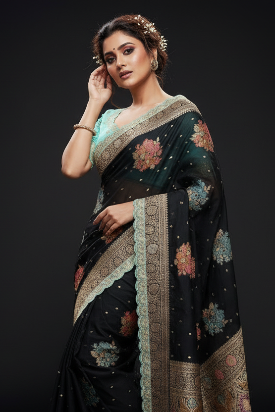 Swar Nazakat Designer Dola Silk Saree