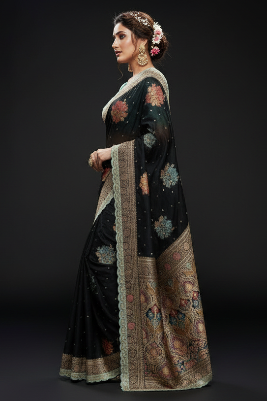 Swar Nazakat Designer Dola Silk Saree