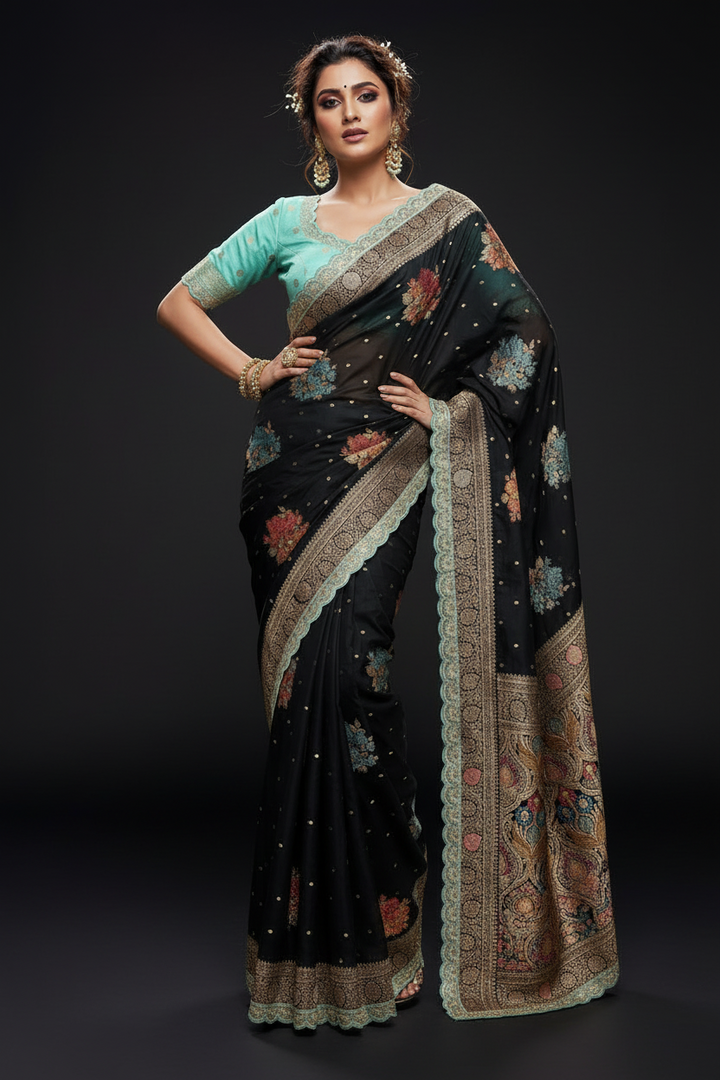 Swar Nazakat Designer Dola Silk Saree