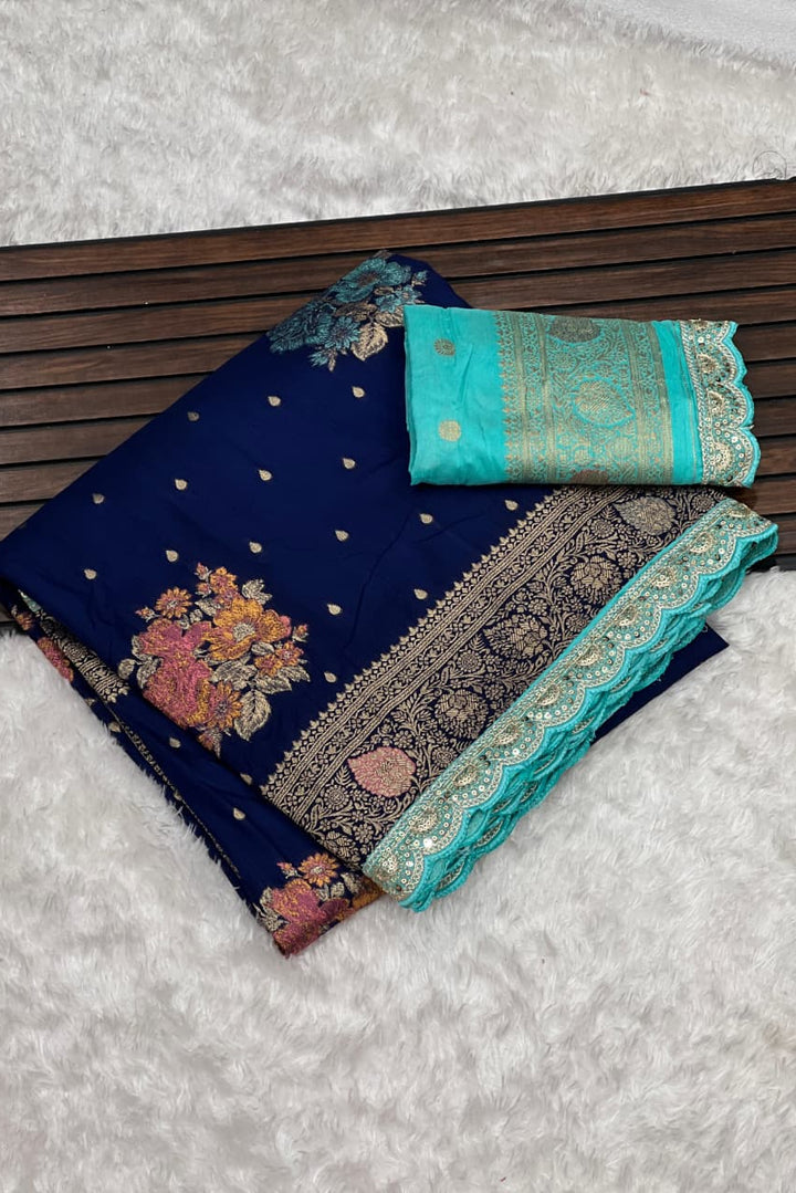 SwarNazakat Designer Dola Silk Saree